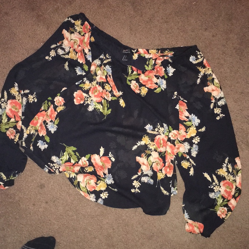 Floral off the shoulder top
